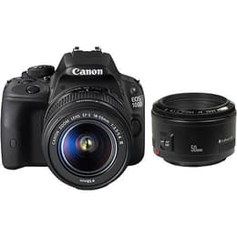 Reflex - Canon EOS 100D - Black + Lens Canon Zoom Lens EF-S 18-55mm f/3.5-5.6 IS II + EF 50mm f/1.8 II