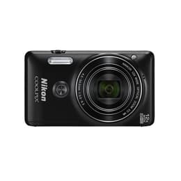 Compact Coolpix S6900 - Black + Nikon Nikkor 12x Wide Optical Zoom ED VR f/3.3 - 6.3