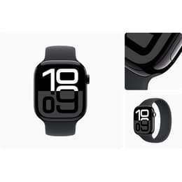 Apple Watch Series 10 (2024) GPS + Cellular 46 mm - Aluminium Jet Black - Sport loop Black