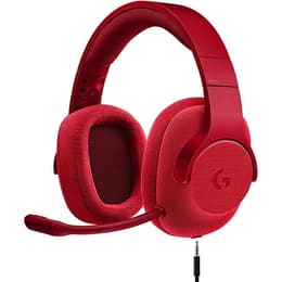 Logitech G433 noise-Cancelling gaming wired Headphones with microphone - Red