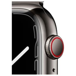 Apple Watch Series 7 (2021) GPS + Cellular 45 mm - Stainless steel Silver - Milanese loop Grey