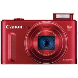 Compact PowerShot SX610 HS - Red + Canon Zoom Lens 18x IS 25-450mm f/3.8-6.9 f/3.8–6.9