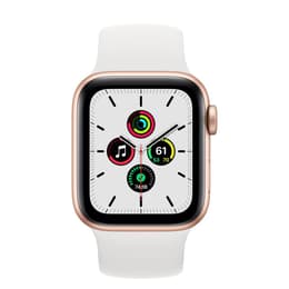 Apple Watch (Series 6) 2020 GPS + Cellular 40 - Aluminium Gold - Sport band White