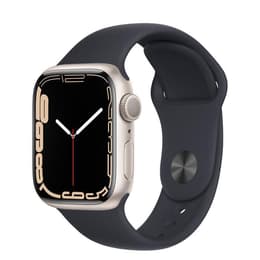 Apple Watch (Series 7) 2021 GPS 41 - Aluminium Silver - Sport loop Black