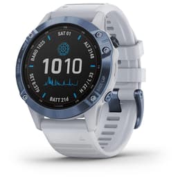 Smart Watch Garmin HR GPS Fēnix 6 - Pro Solar Edition - White/Blue