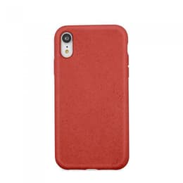 Case iPhone XR - Natural material - Red