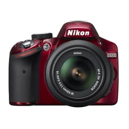 Reflex D3200 - Red Nikon Nikkor AF-S DX 18-55mm f/3.5-5.6G VR II f/3.5-5.6