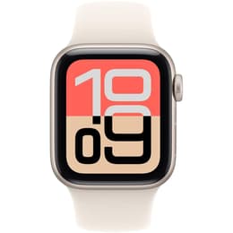 Apple Watch (2025) GPS + Cellular 40 mm - Aluminium Starlight - Sport band White