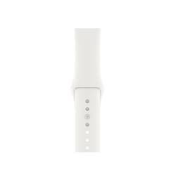 Apple Watch Series 9 (2023) GPS + Cellular 45 mm - Stainless steel Silver - Sport band White