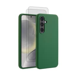 Case Galaxy S24 and 2 protective screens - Silicone - Green