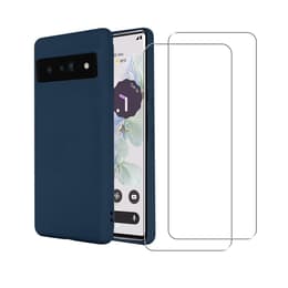 Case Google Pixel 7 and 2 protective screens - Silicone - Navy blue