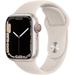 Apple Watch (Series 7) 2021 GPS + Cellular 41 - Aluminium Starlight - Sport band Starlight