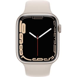 Apple Watch (Series 7) 2021 GPS + Cellular 45 - Aluminium Starlight - Sport band Starlight