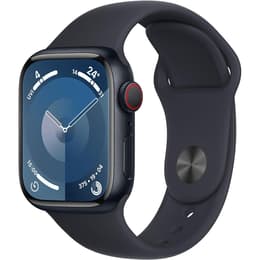 Apple Watch (Series 9) 2023 GPS + Cellular 41 - Aluminium Midnight - Sport band Midnight