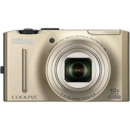 Compact - Nikon Coolpix S8100 - Gold + Nikon Nikkor 10X Wide Optical Zoom ED VR 30-300mm f/3.5-5.6