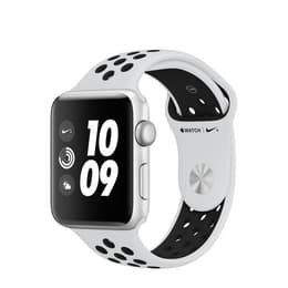 Apple Watch (Series 3) 2017 GPS + Cellular 42 - Aluminium Silver - Nike Sport band White