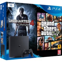 PlayStation 4 Slim + Uncharted 4: A Thief´s End + Grand Theft Auto V