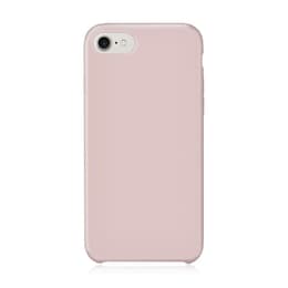 Case iPhone SE (2022/2020)/8/7/6/6S and 2 protective screens - Silicone - Pale pink