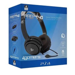 4Games PS4 Pro 4 40 noise-Cancelling gaming wired Headphones with microphone - Black
