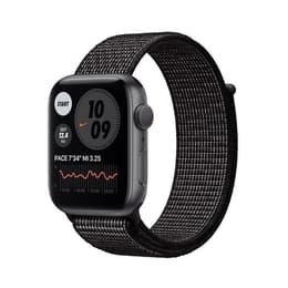 Apple Watch (Series 6) 2020 GPS + Cellular 44 - Stainless steel Space Gray - Sport loop Grey