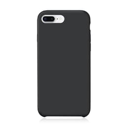 Case iPhone 6 Plus/6S Plus/7 Plus/8 Plus and 2 protective screens - Silicone - Black