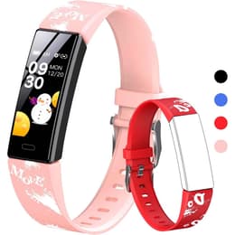 Smart Watch No Brand HR GPS Male female Fitness tracker Message Notifications Monitoring IP68 - Red and Pink - Red/Pink