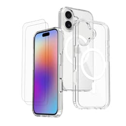 Case iPhone 17 and 2 protective screens - TPU - Transparent