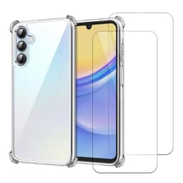Case Galaxy A15 and 2 protective screens - TPU - Transparent