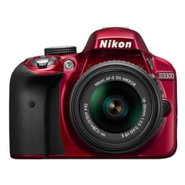 Reflex D3300 - Red + Nikon AF-S DX Nikkor 18-55mm f/3.5-5.6 G VR f/3.5-5.6