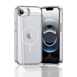 Case iPhone 16e and 2 protective screens - TPU - Transparent