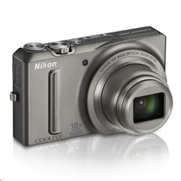Compact Coolpix S9100 - Grey + Nikon Nikon Nikkor 18x Wide Optical Zoom ED VR 25-450 mm f/3.5-5.9 f/3.5-5.9