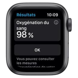 Apple Watch Series 6 (2020) GPS + Cellular 44 mm - Aluminium Space Gray - Sport band Black