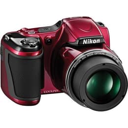 Hybrid - Nikon CoolPix L820 Red + Lens Nikon Nikkor 30X Optical Zoom 22.5-675 mm f/3-5.8