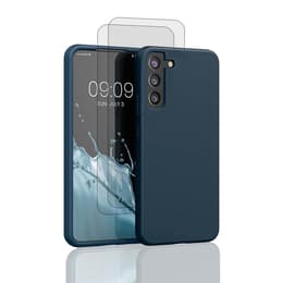 Case Galaxy S22+ and 2 protective screens - Silicone - Blue