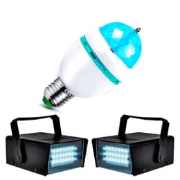 Strobes + Ampoule Mini DIAMS 4 LED's RVBA Lytor Light Mode AUTO, Culot E-27 Lighting