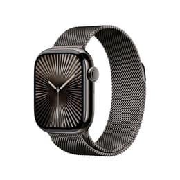 Apple Watch Series 10 (2024) GPS 42 mm - Aluminium Jet Black - Milanese loop Black