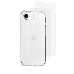 Case iPhone 16e and 2 protective screens - TPU - Transparent