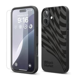 Back Market Case iPhone 16 and protective screen - Recycled plastic - Black