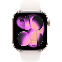 Apple Watch (2025) GPS + Cellular 42 mm - Aluminium Rose Gold - Sport band White