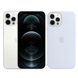 Bundle iPhone 12 Pro Max + Apple Case (Blue) - 128GB - Silver - Unlocked