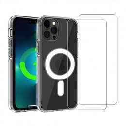Case iPhone 13 Pro and 2 protective screens - TPU - Transparent