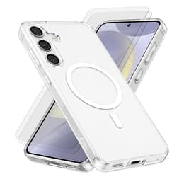 Case Galaxy S24 Plus and 2 protective screens - Silicone - Transparent
