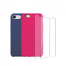 Case iPhone 6/6s and 2 protective screens - Nano liquid - Blue