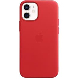 Apple Leather case iPhone 12 mini - Magsafe - Leather Red