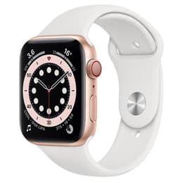 Apple Watch (Series 4) 2018 GPS 44 - Aluminium Gold - Sport band White