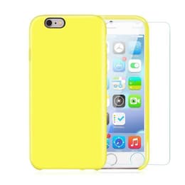 Case iPhone 6 Plus/6S Plus and 2 protective screens - Silicone - Yellow
