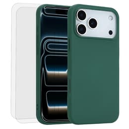 Case iPhone 17 Pro Max and 2 protective screens - Silicone - Green