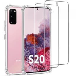Case Galaxy S20 and protective screen - Silicone - Transparent