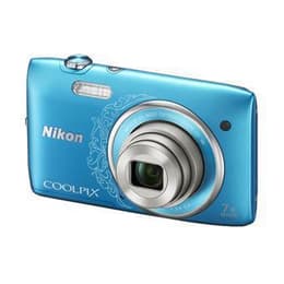 Compact Coolpix S3500 - Blue + Nikon Nikkor Wide Optical Zoom ED VR 26-182 mm f/3.4-6.4 f/3.4-6.4