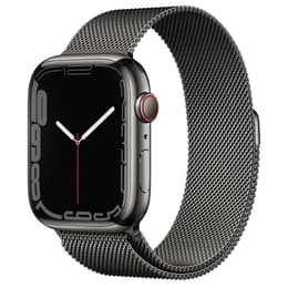 Apple Watch Series 7 (2021) GPS + Cellular 45 mm - Stainless steel Graphite - Milanese loop Black